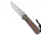 Chris Reeve Knives Small Sebenza 31 Folding Knife, 2.94in, CPM MagnaCut, Drop Point Blade, Micarta, Titanium, Brown Handle, Natural, Brown/Gray, 6.875 inch, BHQ-98975