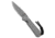 Chris Reeve Knives Small Sebenza 31 Folding Knife, 2.94in, Damascus, Drop Point Blade, Titanium, Gray Handle, Double Gold Lug, Gray/Black, 6.875 inch, BHQ-180290