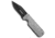 Civilware Civilware Clipper Folding Knife, 2.875in, 154CM, Clip Point Blade, Titanium, Gray Handle, Gray/Black, 6.625 inch, BHQ-91926