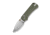 CIVIVI Baby Banter 2 - TG Thumb Stud &amp; Crossbar Lock Knife Milled Green / Red G10 Handle (2.34" Satin Finished 14C28N Blade)