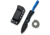 CIVIVI Baby Banter Fixed Blade Knife, 2.39 in, Nitro-V Steel Black Stonewashed Blade, Drop Point Blade, G10 Black/Blue Handle, C23045-1