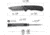CIVIVI Button Lock Brazen Flipper &amp; Thumb Stud Knife Twill Carbon Fiber Overlay On Black G10 Handle 3.46inch Damascus Blade