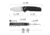 CIVIVI Mini Shakan Flipper &amp; Thumb Stud &amp; Button Lock Knife Ripple Patterned Black Aluminum Handle 2.48inch Satin Finished Nitro-v Blade