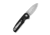 CIVIVI Mini Shakan Flipper &amp; Thumb Stud &amp; Button Lock Knife Ripple Patterned Black Aluminum Handle 2.48inch Satin Finished Nitro-v Blade