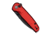 CIVIVI Mini Shakan Flipper &amp; Thumb Stud &amp; Button Lock Knife Ripple Patterned Red Aluminum Handle 2.48inch Black Stonewashed Nitro-v Blade