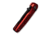 CIVIVI Mini Shakan Flipper &amp; Thumb Stud &amp; Button Lock Knife Ripple Patterned Red Aluminum Handle 2.48inch Black Stonewashed Nitro-v Blade