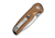 CIVIVI Mini Shakan Flipper &amp; Thumb Stud &amp; Button Lock Knife Ripple Patterned Coyote Brown Aluminum Handle 2.48inch Satin Finished Nitro-v Blade