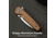 CIVIVI Mini Shakan Flipper &amp; Thumb Stud &amp; Button Lock Knife Ripple Patterned Coyote Brown Aluminum Handle 2.48inch Satin Finished Nitro-v Blade