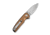 CIVIVI Mini Shakan Flipper &amp; Thumb Stud &amp; Button Lock Knife Ripple Patterned Coyote Brown Aluminum Handle 2.48inch Satin Finished Nitro-v Blade