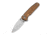 CIVIVI Mini Shakan Flipper &amp; Thumb Stud &amp; Button Lock Knife Ripple Patterned Coyote Brown Aluminum Handle 2.48inch Satin Finished Nitro-v Blade