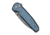 CIVIVI Mini Shakan Flipper &amp; Thumb Stud &amp; Button Lock Knife Ripple Patterned Blue Aluminum Handle 2.48inch Damascus Blade