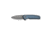 CIVIVI Mini Shakan Flipper &amp; Thumb Stud &amp; Button Lock Knife Ripple Patterned Blue Aluminum Handle 2.48inch Damascus Blade