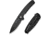 CIVIVI Sentinel Strike Ii Flipper &amp; Thumb Stud &amp; Button Lock Knife Black Aluminum Handle With Black Frn Integral Spacer