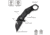 CIVIVI Amaroq Flipper &amp; Thumb Stud &amp; Button Lock Knife Black Aluminum Handle 2.11inch Black Stonewashed Nitro-v Blade