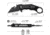 CIVIVI Amaroq Flipper &amp; Thumb Stud &amp; Button Lock Knife Black Aluminum Handle 2.11inch Black Stonewashed Nitro-v Blade