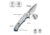 CIVIVI Voidflare Flipper Knife Greyish White Resin Handle With Scale Pattern 2.92inch Satin Finished 14c28n Blade