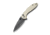 CIVIVI Faeger Flipper &amp; Thumb Stud &amp; Button Lock Knife Milled Ivory G10 Handle