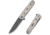 CIVIVI Navo Flipper Knife Ivory G10 Handle 3.25inch Damascus Blade