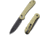 CIVIVI Elementum Folding Knife, 3.47in, Carbon Steel, Micarta Handle, Olive/Black, C2103B