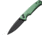 Civivi Knife Altus 2.97'' Green /blk Stonewash Button Lock