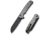 CIVIVI Chevalier Folding Knife, 3.4in, Carbon Steel, Sheepsfoot Blade, Aluminum Gray Handle, C20022B3