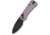 Civivi Knives Baby Banter 2 2.34: Folding Drop Point Plain Black Stonewashed Nitro-V Steel Blade, Purple Textured Aluminum Handle,C23074-2
