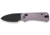 Civivi Knives Baby Banter 2 2.34: Folding Drop Point Plain Black Stonewashed Nitro-V Steel Blade, Purple Textured Aluminum Handle,C23074-2