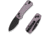 Civivi Knives Baby Banter 2 2.34: Folding Drop Point Plain Black Stonewashed Nitro-V Steel Blade, Purple Textured Aluminum Handle,C23074-2