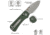 Civivi Knives Baby Banter 2 2.34 Folding Drop Point Plain Gray Stonewashed Nitro-V Steel Blade, Green Textured Canvas Micarta Handle,C23074-3