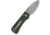 Civivi Knives Baby Banter 2 2.34 Folding Drop Point Plain Gray Stonewashed Nitro-V Steel Blade, Green Textured Canvas Micarta Handle,C23074-3