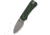 Civivi Knives Baby Banter 2 2.34 Folding Drop Point Plain Gray Stonewashed Nitro-V Steel Blade, Green Textured Canvas Micarta Handle,C23074-3