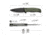 Civivi Knives Incindie 3.48 Folding Spear Point Plain Black Stonewashed 14C28N Steel Blade, OD Green Textured G10 Handle,C23053-2