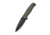 Civivi Knives Incindie 3.48 Folding Spear Point Plain Black Stonewashed 14C28N Steel Blade, OD Green Textured G10 Handle,C23053-2