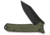 Civivi Knives Neurohaptic EDC 3.74 Folding Clip Point Plain Black Stonewashed Nitro-V Steel Blade, OD Green Textured G10 Handle,C23080-3
