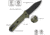 Civivi Knives Neurohaptic EDC 3.74 Folding Clip Point Plain Black Stonewashed Nitro-V Steel Blade, OD Green Textured G10 Handle,C23080-3