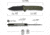Civivi Knives Neurohaptic EDC 3.74 Folding Clip Point Plain Black Stonewashed Nitro-V Steel Blade, OD Green Textured G10 Handle,C23080-3