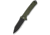 Civivi Knives Neurohaptic EDC 3.74 Folding Clip Point Plain Black Stonewashed Nitro-V Steel Blade, OD Green Textured G10 Handle,C23080-3