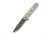 Navo Flipper Knife Ivory G10 Handle (3.25" Damascus Blade)