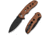 CIVIVI Triptych Flipper &amp; Thumb Stud &amp; Button Lock Knife Guibourtia Wood Handle 2.97inch Black Stonewashed 14c28n Blade - C23085B-3
