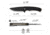 CIVIVI Voidflare Folding Knife, 2.92 in, 14C28N, Drop Point Blade, Black G10 Handle, C24040-1