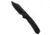 Cjrb CJRB Cutlery Pyrite Bowie Button Lock Knife Black Radial Steel 3.1" Black S90V, Black, CPM S90V, adult, BHQ-202049