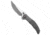 Custom Knife Factory Persian Integral Folding Knife, 3.75in, Bohler M390 Stainless Steel, Trailing Point Blade, Titanium, Gray Handle, Gray/Gray, 8.75 inch, BHQ-191890