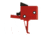 CMC Triggers AR-15/AR-10 Trigger Group Single Stage, Small Pin, Flat, 3.5lb Pull, Red, 91503RED