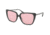 Coach L1066 HC8256U Sunglasses 55370E-55 - Transparent Gray Frame, Pink Flash Lenses