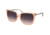 Coach L1066 HC8256U Sunglasses 556336-55 - Transparent Peach Frame, Purple Gradient Lenses