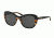 Coach L1631 HC8204 Sunglasses 544380-52 - Black Tort Gltr Varsity Stripe Frame, Dark Grey Solid Lenses