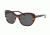 Coach L1631 HC8204 Sunglasses 547887-52 - Oxblood Tort Varsity Stripe Frame, Dark Grey Solid Lenses