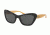 Coach L1632 HC8205 Single Vision Prescription Sunglasses HC8205-544880-56 - Lens Diameter 56 mm, Frame Color Black Amber