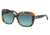 Coach L559 HC8158F Sunglasses 53374S-58 - Teal Confetti/Teal Frame, Teal Gradient Lenses