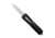 CobraTec Knives King Cobra Automatic Folding Knife, 4 in, D2 Steel Blade, Drop Point Serrated Blade, Black Anodized Aluminum w/Carbon Fiber Inlay Handle, BLKKCDS